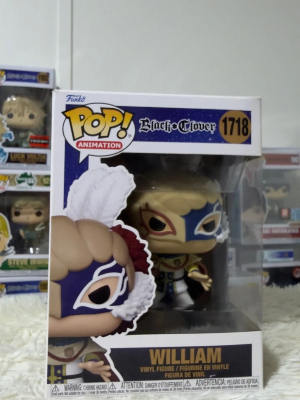 Funko Pop! Animation Black Clover William Vinyl Figure - Blue, White, Gold